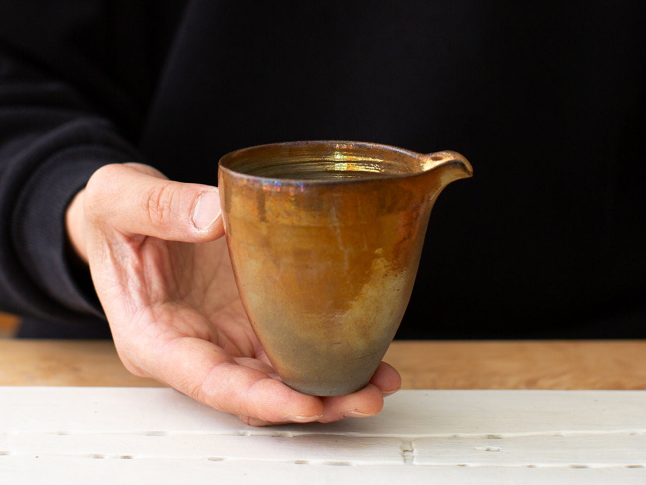 Third Server. Wood-fired tea pourer for gongfu cha tea service.