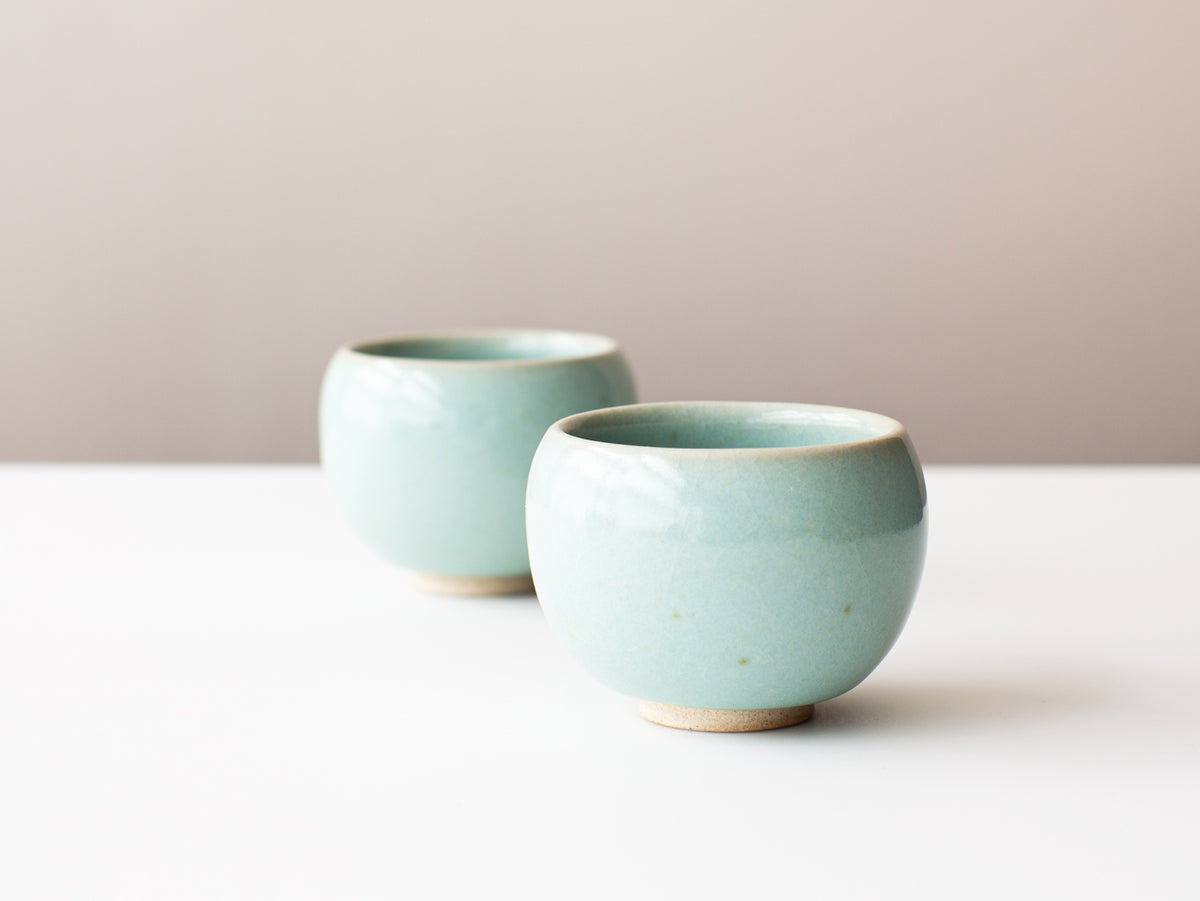 A Pair of Song Studio Cups in Celadon