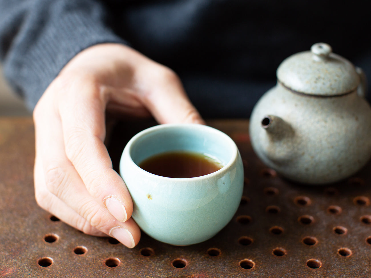 A Pair of Song Studio Cups in Celadon