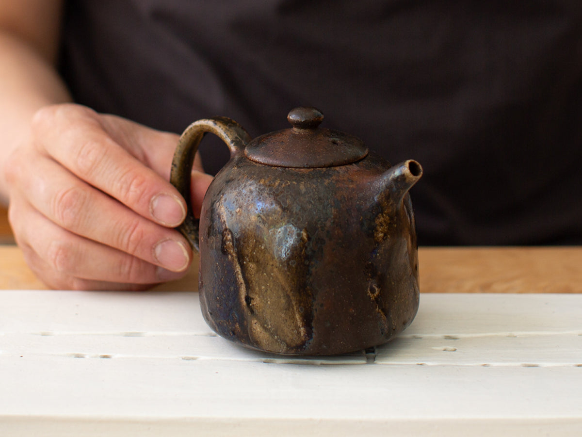 Dark Bell, wood-fired teapot.